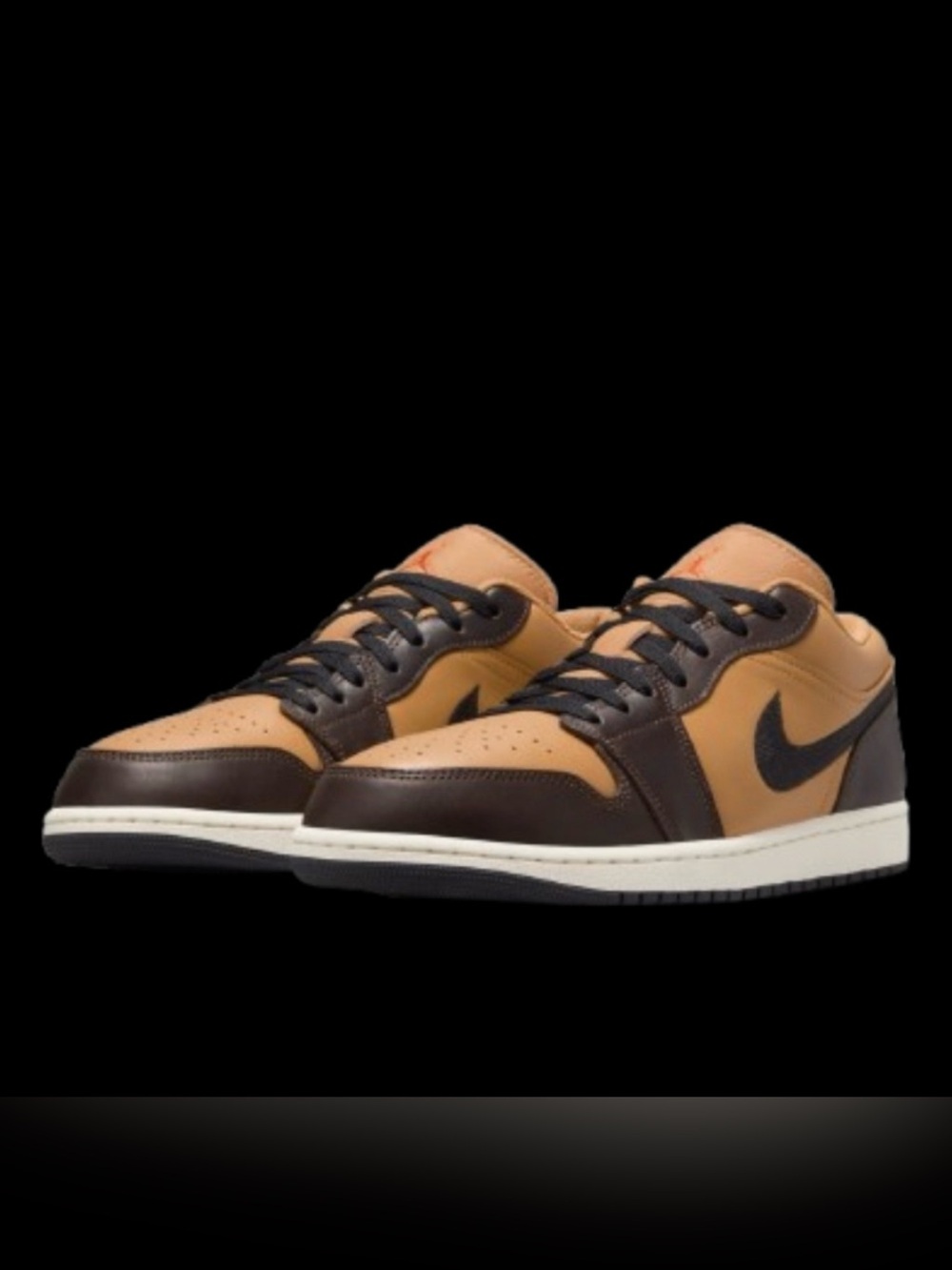 Nike Air Jordan 1 Low SE Womens/Kids Baroque Brown Flax Black Vintage Coral